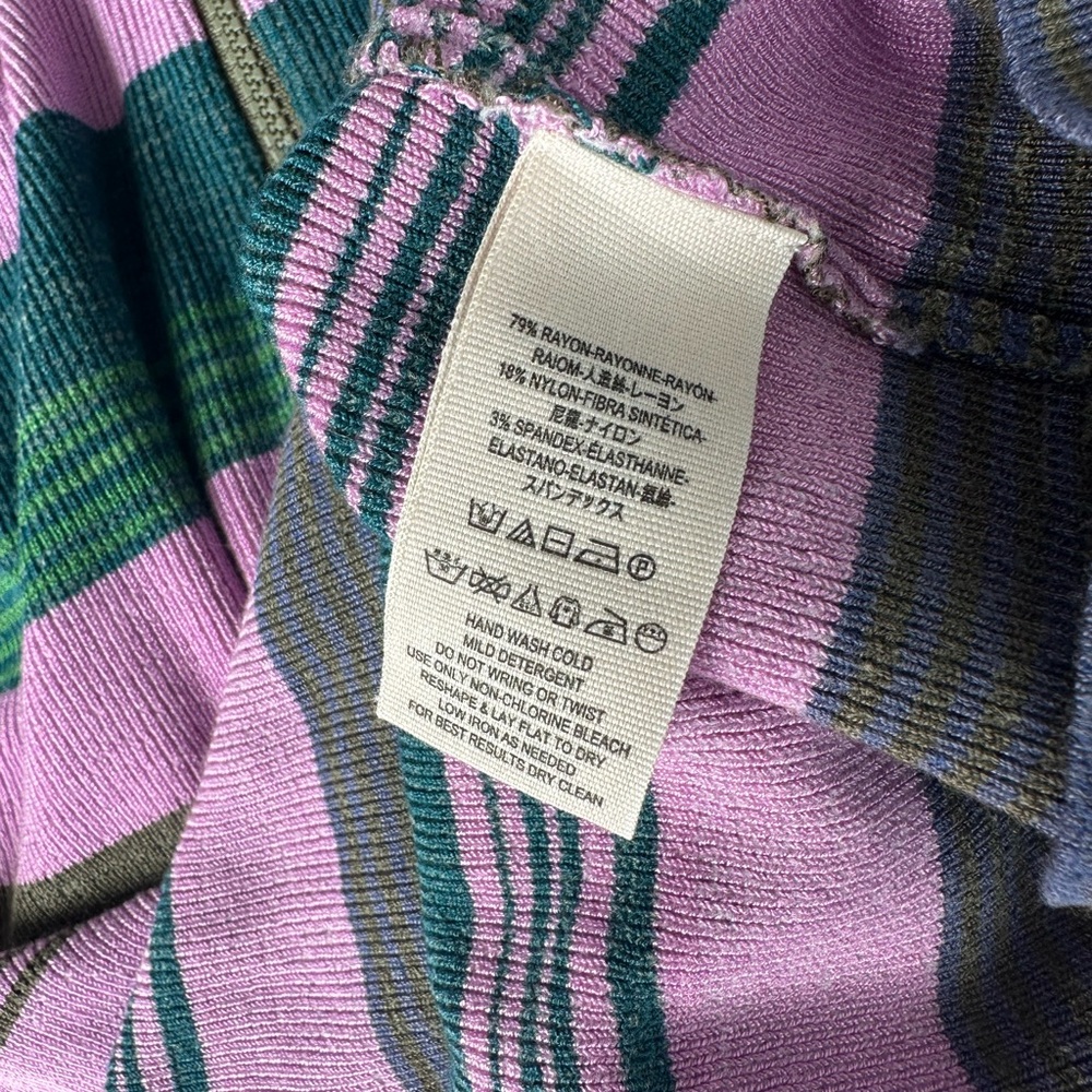 Free people Striped Pink and Green Women's Sweater - Picture 4 of 6